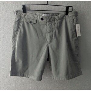 Mr. Porter Mr. P Straight Leg Twill Adjustable Shorts Men's Size 34 Green NWT